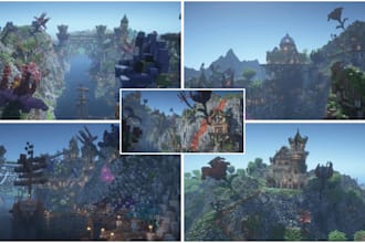 build a custom minecraft map, server spawn, hub, city, castle, or fantasy world