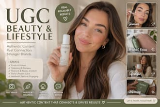 ugc content creator for beauty, lifestyle, wellness and pet brands