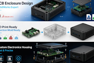 design pcb enclosure, product casing, and electronic housing in solidworks