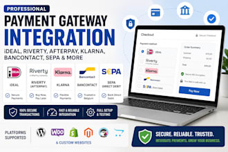integrate ideal payment gateway, riverty, afterpay, klarna, bancontact, sepa