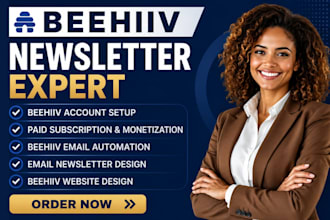 setup beehiiv website design beehive landing page and beehiiv newsletter design