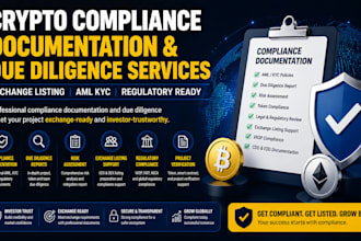 prepare crypto compliance documentation, aml kyc, due diligence reports