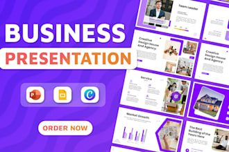 design a modern presentation and pitch deck in canva