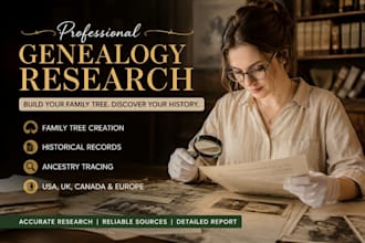 professional genealogy research and build your family tree