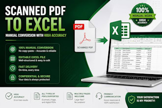 convert scanned PDF to excel manually with high accuracy