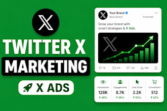 do organic twitter x marketing to grow followers with x ads, x marketing