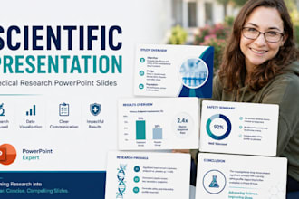 design scientific presentation, medical research powerpoint slides