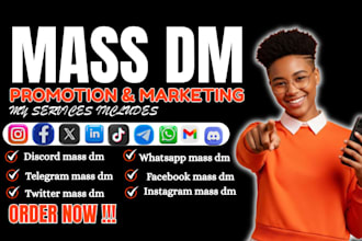 do targeted mass dm marketing on telegram, instagram, whatsapp, discord