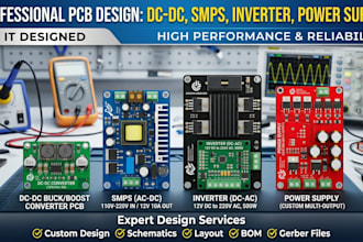 design dc dc converter, smps, inverter and power supply pcb