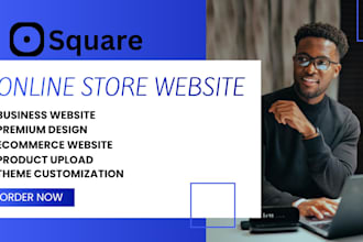 design a professional square online store and square website