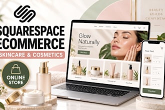 build a squarespace ecommerce website for skincare and cosmetic brandsspa websit