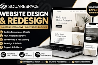 build squarespace website, redesign, booking, portfolio and online store