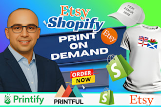 do print on demand store,shopify pod store, printify, printful, etsy pod store