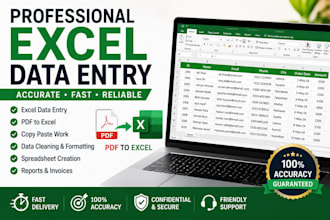 data entry excel to pdf