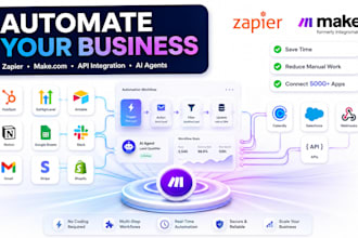zapier automation, make com, API integration and ai agent setup