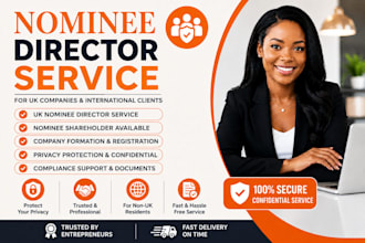 provide UK nominee director service for company registration worldwide