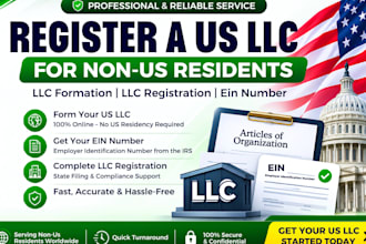 register a US llc non US resident, ein number, llc formation, llc registration