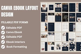 create editable PDF fillable PDF forms ebook interiors templates canva template