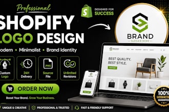 design a shopify logo, ecommerce store, website, or product