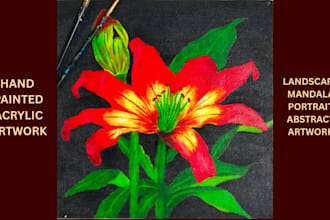 create custom digital acrylic hand paintings
