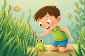 illustrate charming children storybooks with vibrant custom artwork