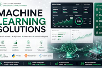 build machine learning models for predictive analytics and solutions