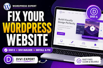 fix your wordpress website using divi 5 and divi builder, install divi