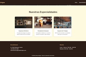 design a modern landing page for your small business