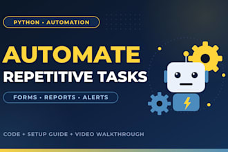 build a python automation bot, browser automation and excel automation