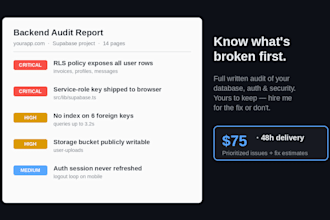 fix the supabase database and auth in your ai generated app