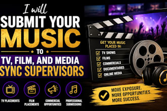 submit your music to TV, film, and media sync supervisors
