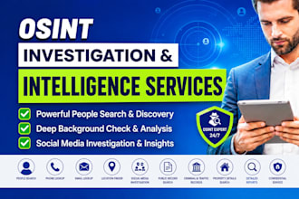do osint investigation background check, people search, social media investigate