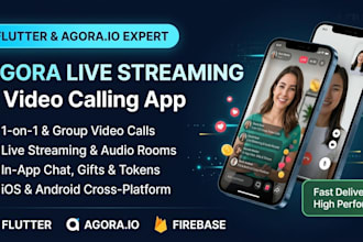 develop agora live streaming app in flutter