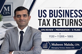 prepare, review, and file your US business tax return as a CPA