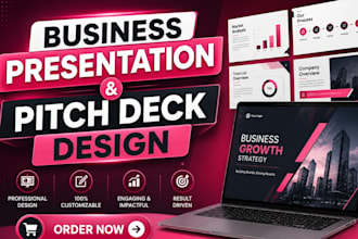 design a premium powerpoint business presentation and pitch deck design