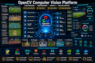 develop opencv python, image processing, video processing computer vision sports