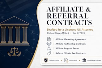 write legally compliant affiliate program terms of service