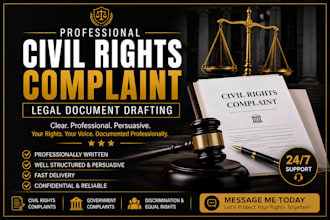 draft a professional civil rights complaint and legal complaint letter