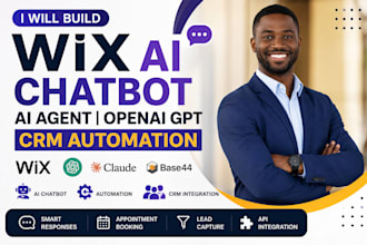 build wix ai chatbot openai gpt ai agent website support chatbot CRM automation