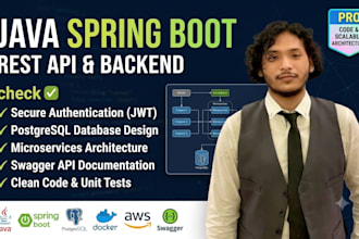 build secure rest api and backend in java spring boot