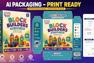 convert ai packaging artwork to print ready vector and dieline