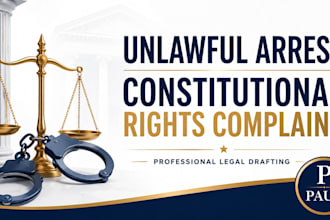 draft an unlawful arrest constitutional rights complaint
