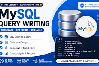write sql queries for assignments, projects, and databases