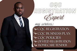 prepare cqc registration, cqc business plan, policies, and ofsted registration