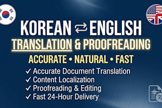 proofread and edit your english or korean documents