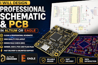 design professional schematic and pcb in altium or eagle