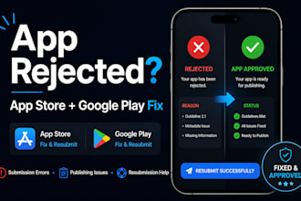 fix app store google play rejection and publish your app