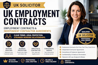 draft UK employment contract or independent contractor agreement