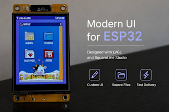 design a modern lvgl UI for esp32 using squareline studio