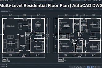 design a residential floor plan cad drawing constraint based layout